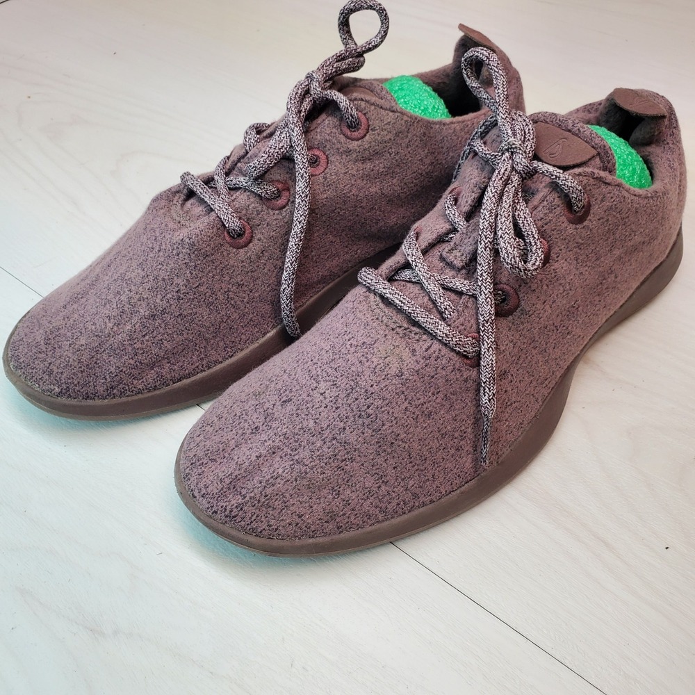 Allbirds Wool Runners Gray Black Lace Up Sneakers Shoes size 8
